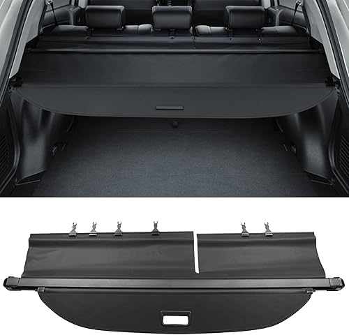 IKON MOTORSPORTS Cubierta de carga de seguridad trasera para maletero de seguridad, escudo retráctil compatible con Toyota Rav4 2013-2018