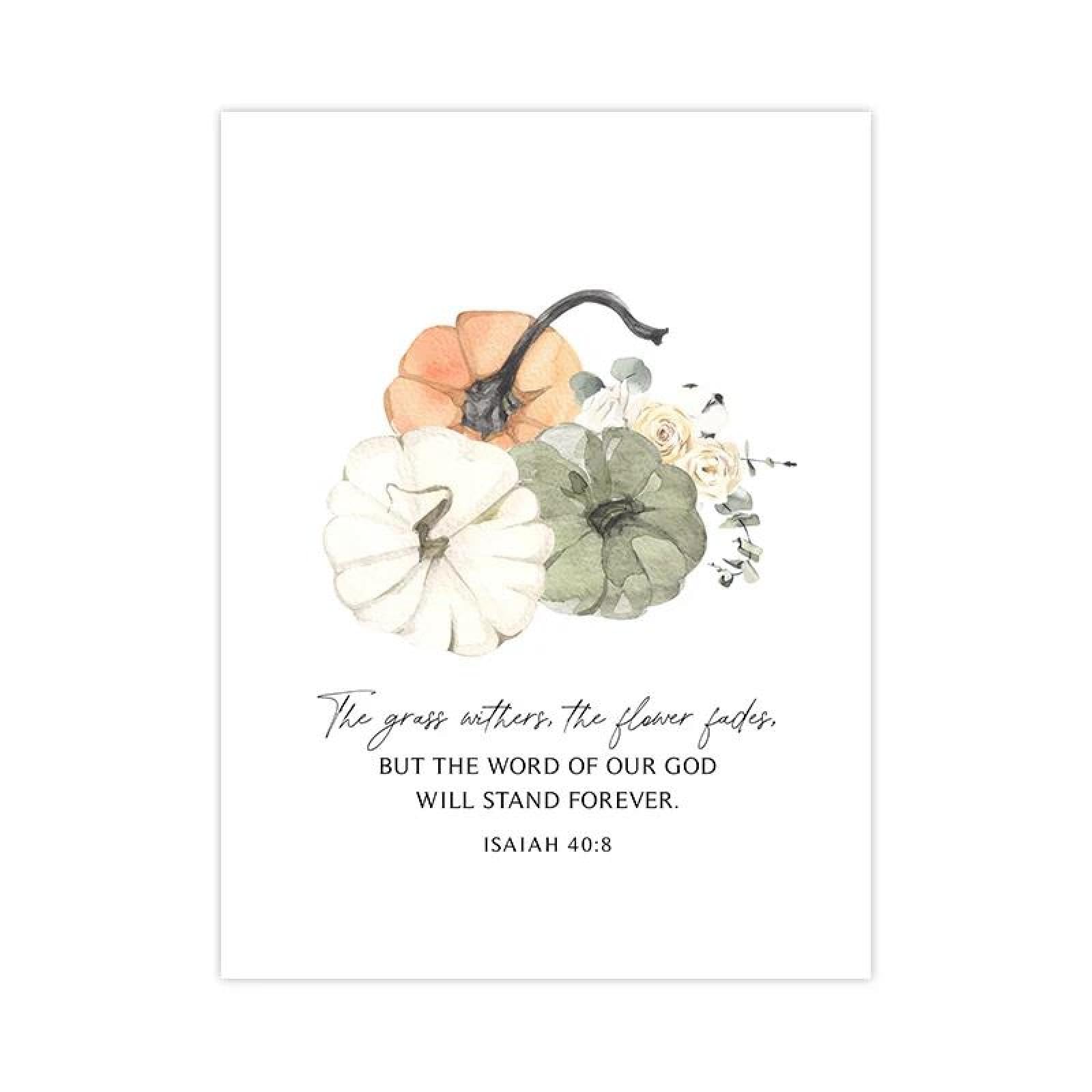 Baibexing Bible Verse Isaiah 40:8 Fear Not Quote Canvas Painting Poster And Prints Wall Art Picture Christian Wall Decor A7 60X90Cm Unframed