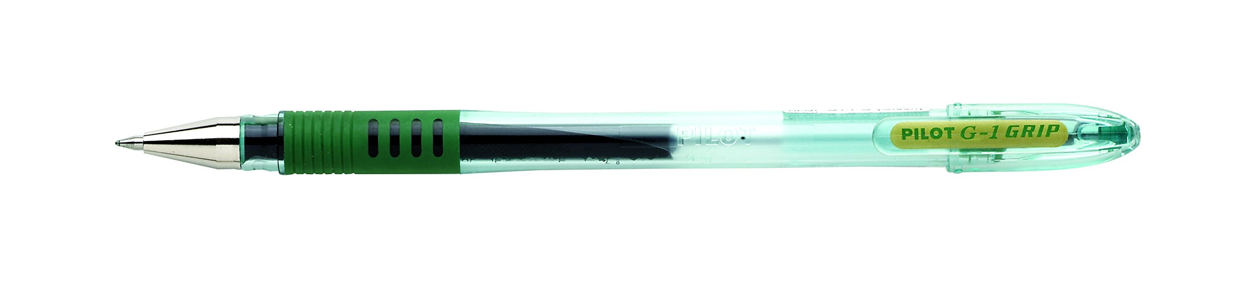 Pilot – Lote de 12 bolígrafo Gel G1 Grip bolígrafo 0,7 mm línea 0,5 mm color verde