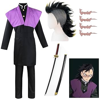 鬼滅の刃　堕姫　コスプレ　ウィッグ　衣装セット　タトゥーシール付き　Sサイズ 鬼滅の刃 堕姫 コスプレ衣装Sサイズ - メルカリ