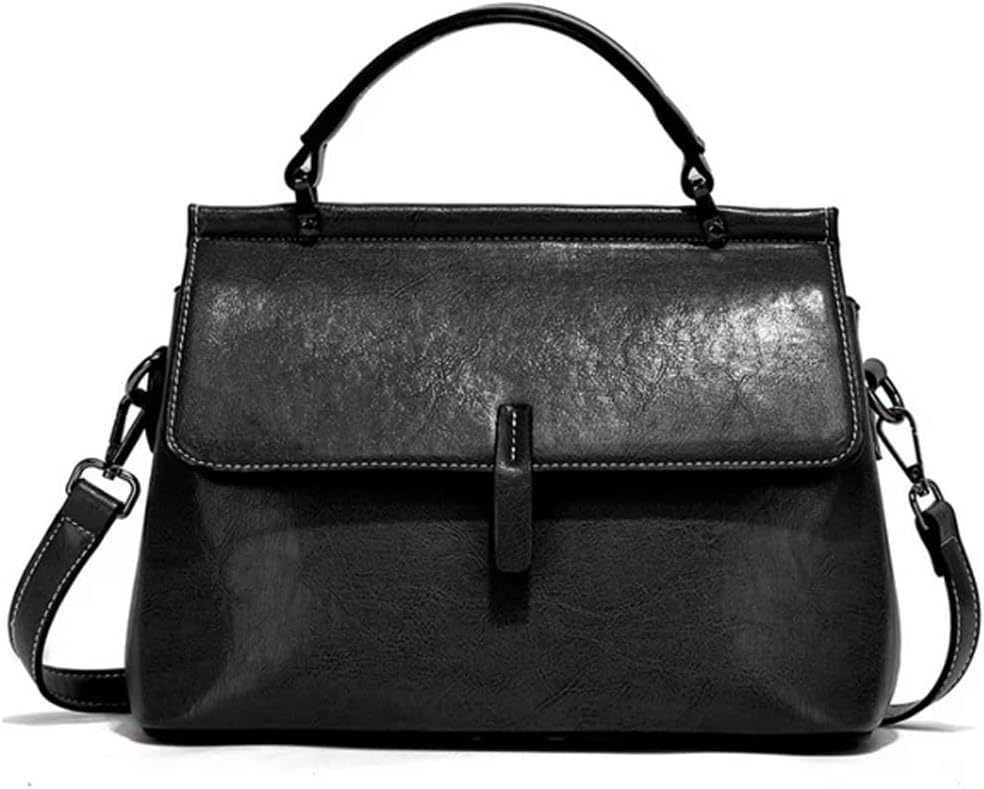 JSEIAJB Women's Shoulder Messenger Bag PU Leather Handbags Retro Crossbody Bag Purse Casual Bag