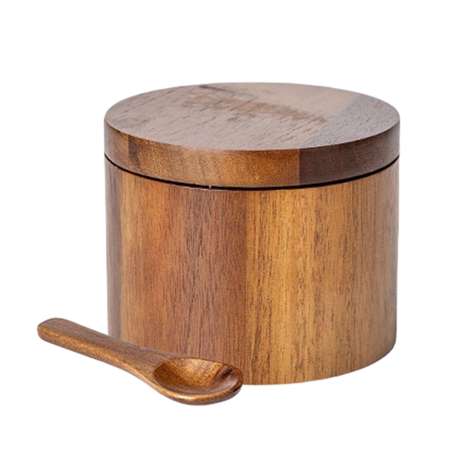 Kalttoy 1 Layer 1 Grid Practical Seal Kitchen Container Sturdy Wood Spices Holders With Lid Spices Container For Flavor Preservations Elegant Kitchenwares