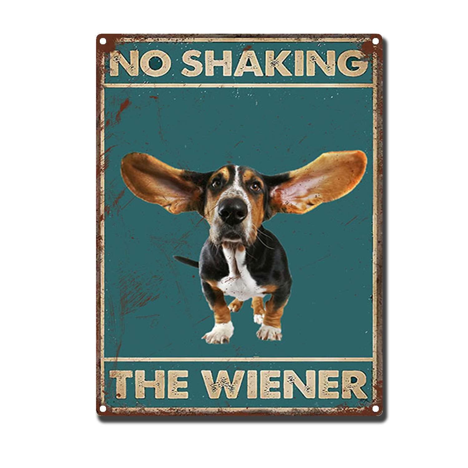 HYCLAM Vintagemetal SignNo Shaking The Wiener Restoring The Toilet Bathroom Art Ancient Ways Wall Decor Wall Hanging 12x16inch-Tin Sign