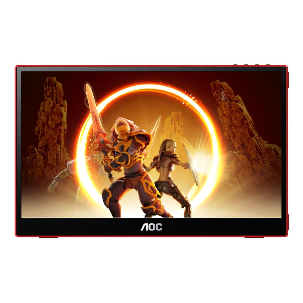 AOC Gaming 16G3 - 16 Inch Portable monitor, FHD, 144Hz, IPS, Speakers, AOC G Menu, Ergo Base stand, Vesa mount, FreeSync (HDMI 1.4 / Micro HDMI 2.0 / USB-C)