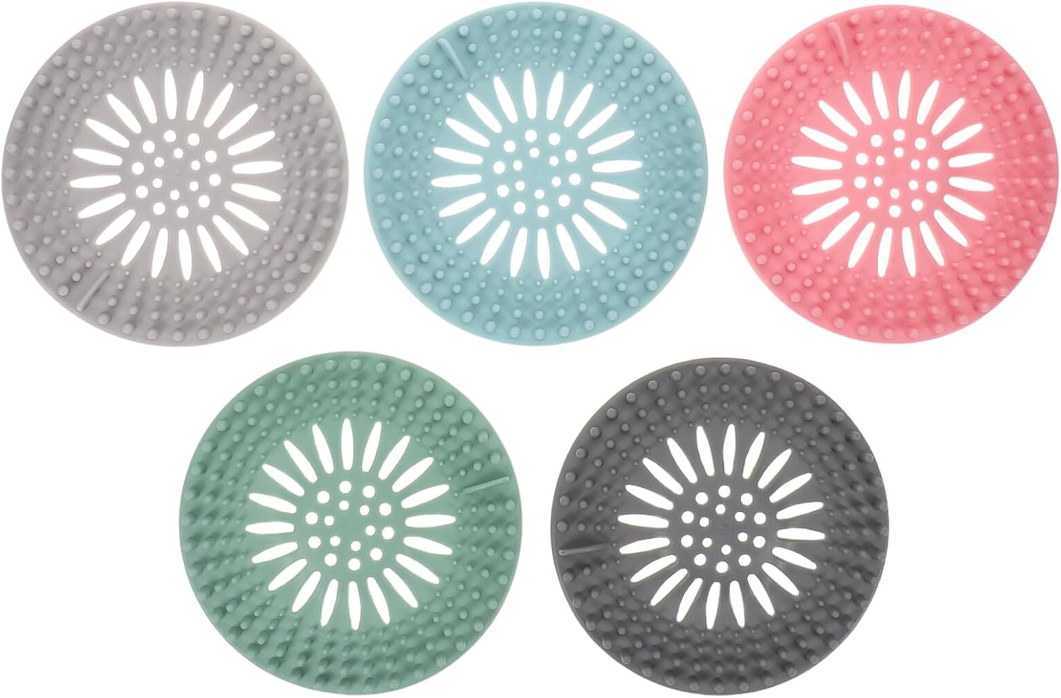 Kichvoe Kitchen Sink Drain Strainer Hair Catcher Filter, Universal Basin Water Drain Stopper with Anti-Clog Mesh for Bathroom and Kitchen, 4pcs Set