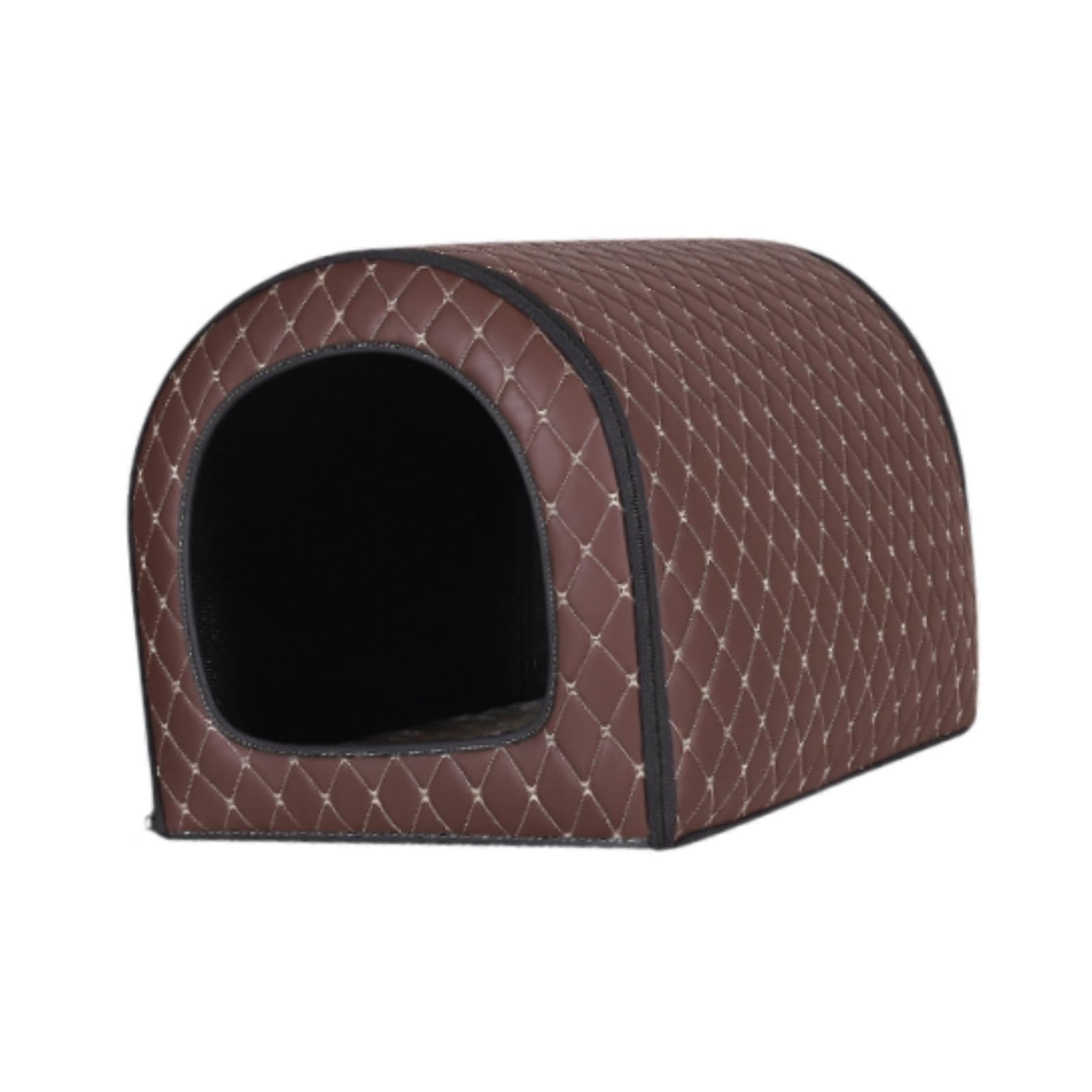 Lit d'hiver pour chat et chien au salon : un nid thermique brun et imperméable