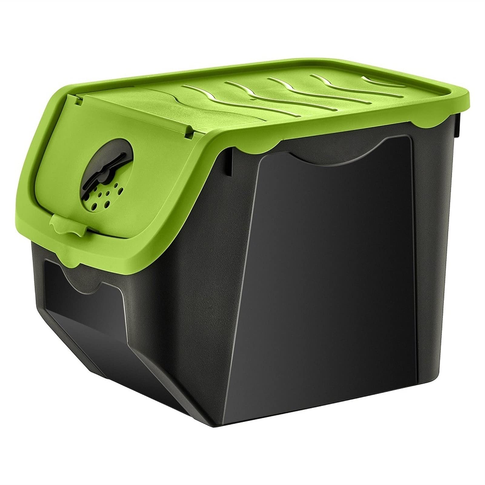 Stoccaggio scatola di stoccaggio cipolla aglio cibo contenitore cucina immagazzinaggio in plastica vegatable mantenere fresco (Color : Green)
