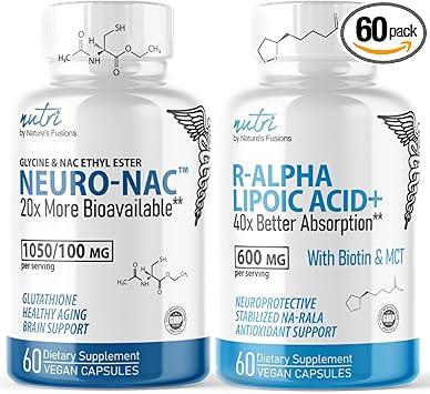 Nature's Fusions Neuro Nac (NAC Ethyl Ester) & R Alpha Lipoic Acid 600mg (60ct)