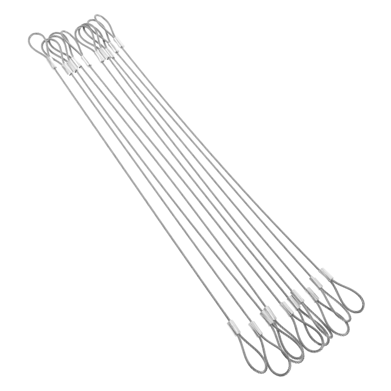 KICHOUSE 10pcs Heavy Duty Stainless Steel Safety Security Cables with Loops Coated Wire Rope for Luggage Trail Cameras and Keyrings Strong Steel Cable Key