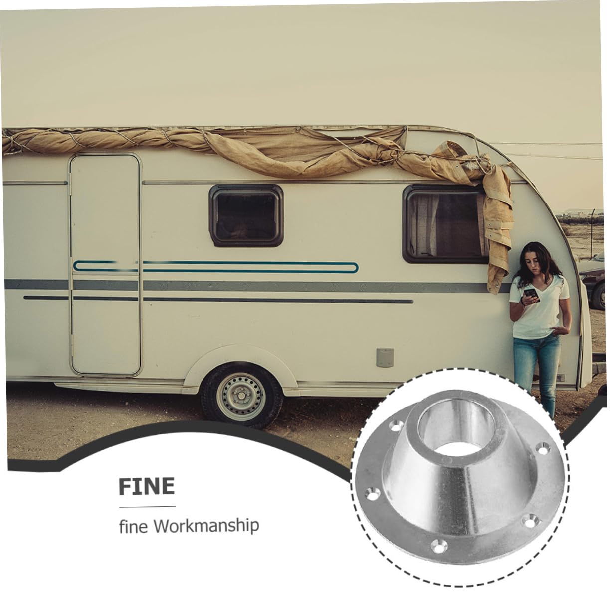 VILLCASE 6 Sätze Aluminium Tischbasis für Wohnmobile Rv Tischmontagebasis Stabil und Langlebig für Sichere Befestigung von Tischen und Accessoires Wohnwagen und Yachten