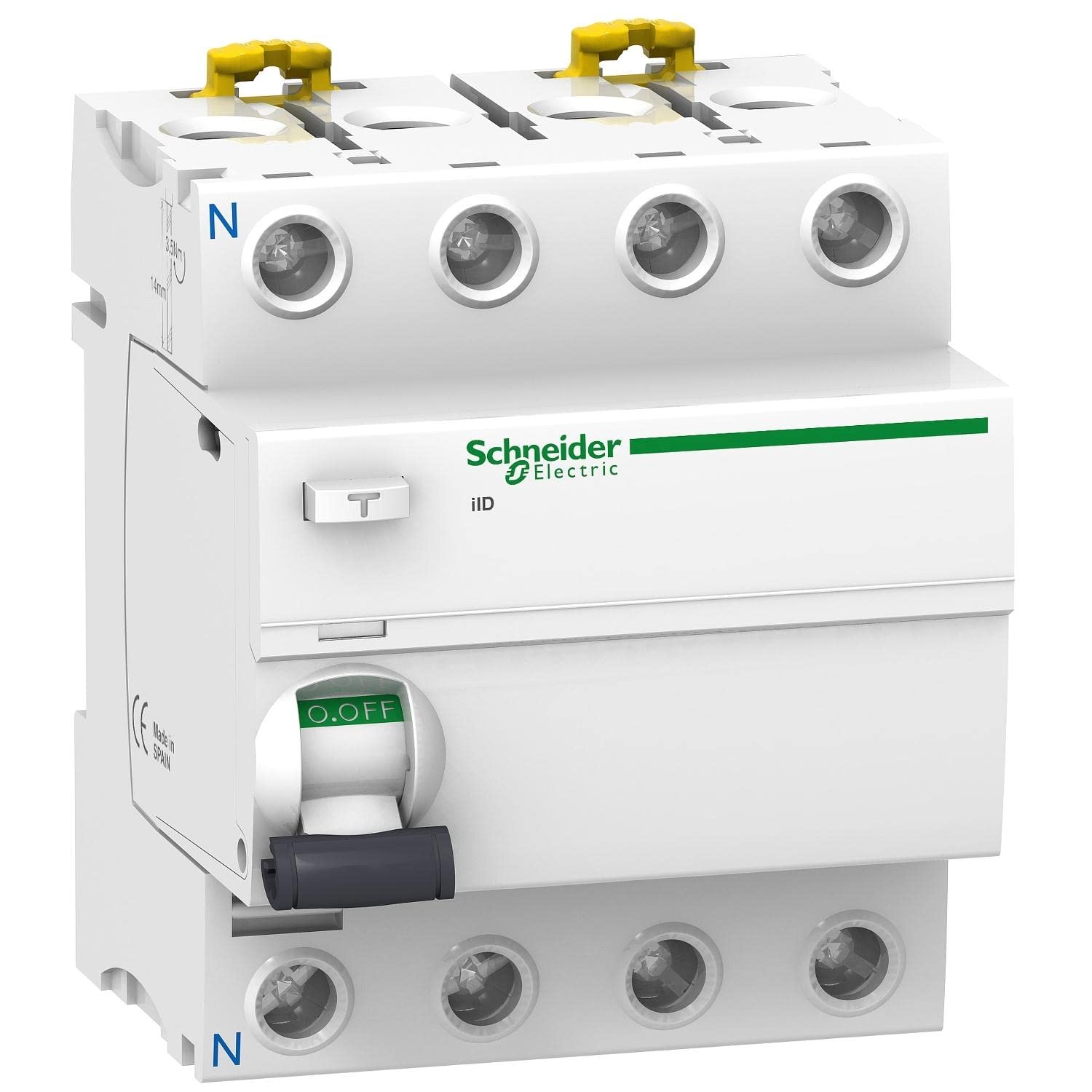 Schneider A9R41440 RCCB Disjoncteur Courant résiduel iID 4P 40A 30mA AC Blanc
