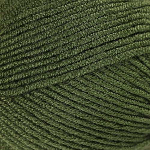 Image of Makromecity Softee Baby Yarn,%100 Premium Anti-Pilling Acrylic, 3.5 Oz, 273 yd (100gr /250 mt), Soft Yarn for Crocheting and Knitting (Dark Green, 1 Skein)