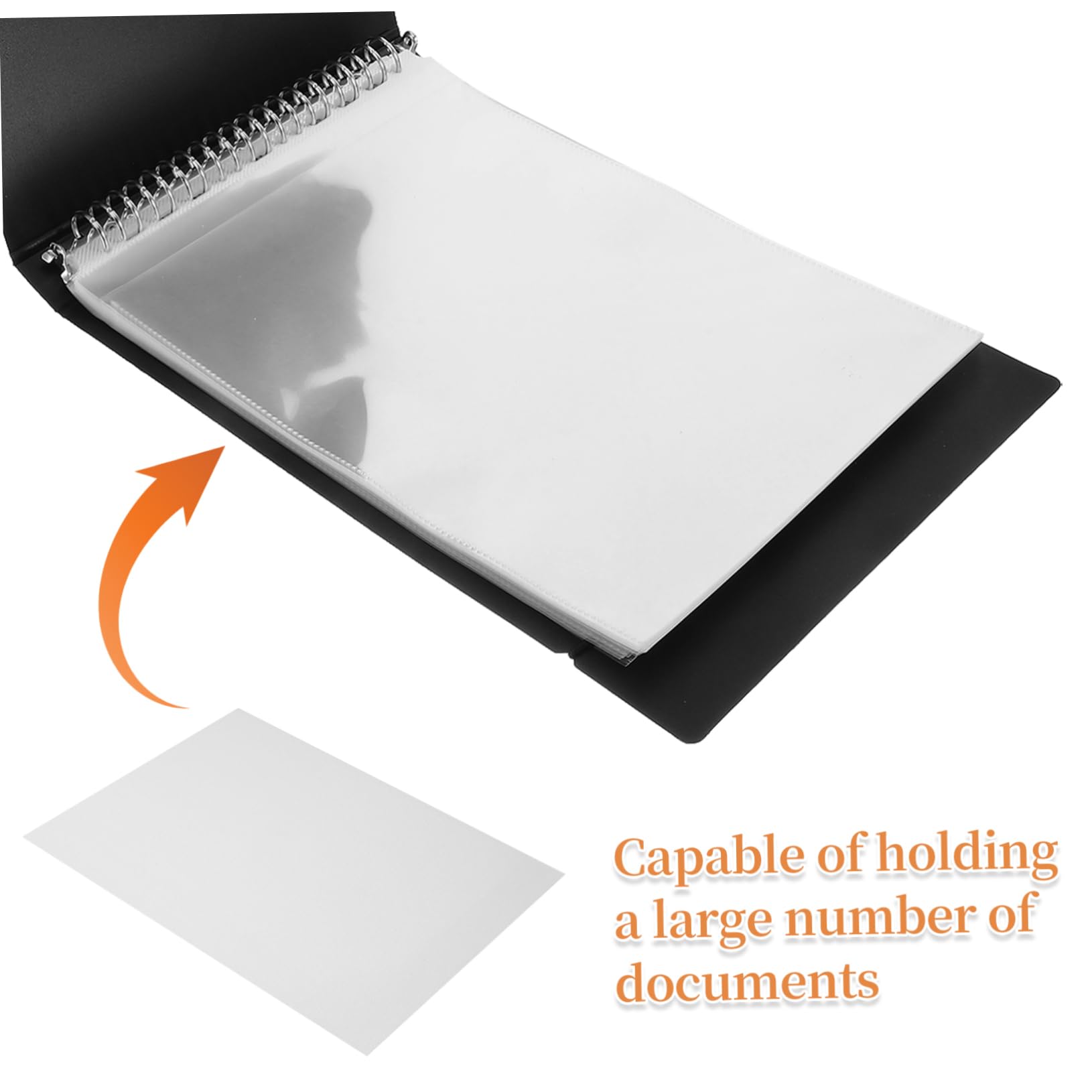 Porta Assegni Nero in Plastica, Raccoglitore Documenti e Fatture | Capacità Ampia, Design Elegante, per Ufficio e Casa, Album per Scontrini e Libretti