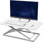 VIVO Economy Single Top Height Adjustable 74cm Standing Desk Converter, Sit Stand Tabletop Monitor and Laptop Riser Platform Workstation, DESK-V000U | Economy, Height Adjustable, Sit Stand Tabletop Monitor and Laptop Riser Workstation, Holds 22 lbs, 