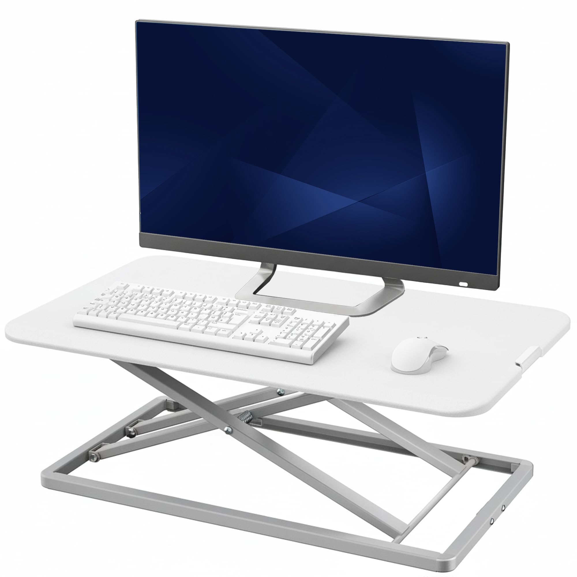 VIVO White 29 in Single Top Standing Desk Converter, DESK-V000UW