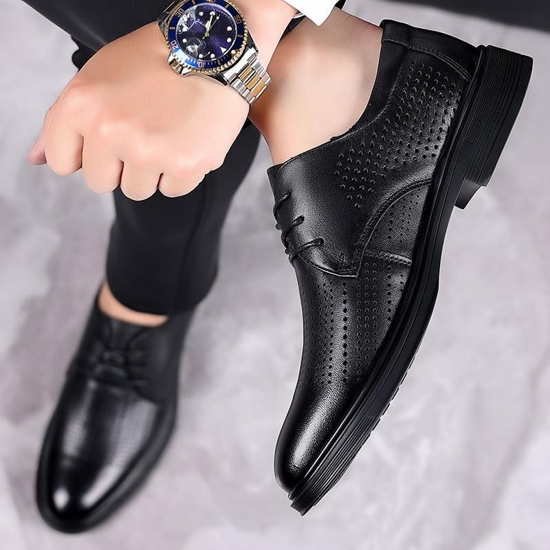 Men's Dress Shoes Fashion Summer Oxfords Shoes Summer Patent Leather Formal Business Derby Shoes for Men3