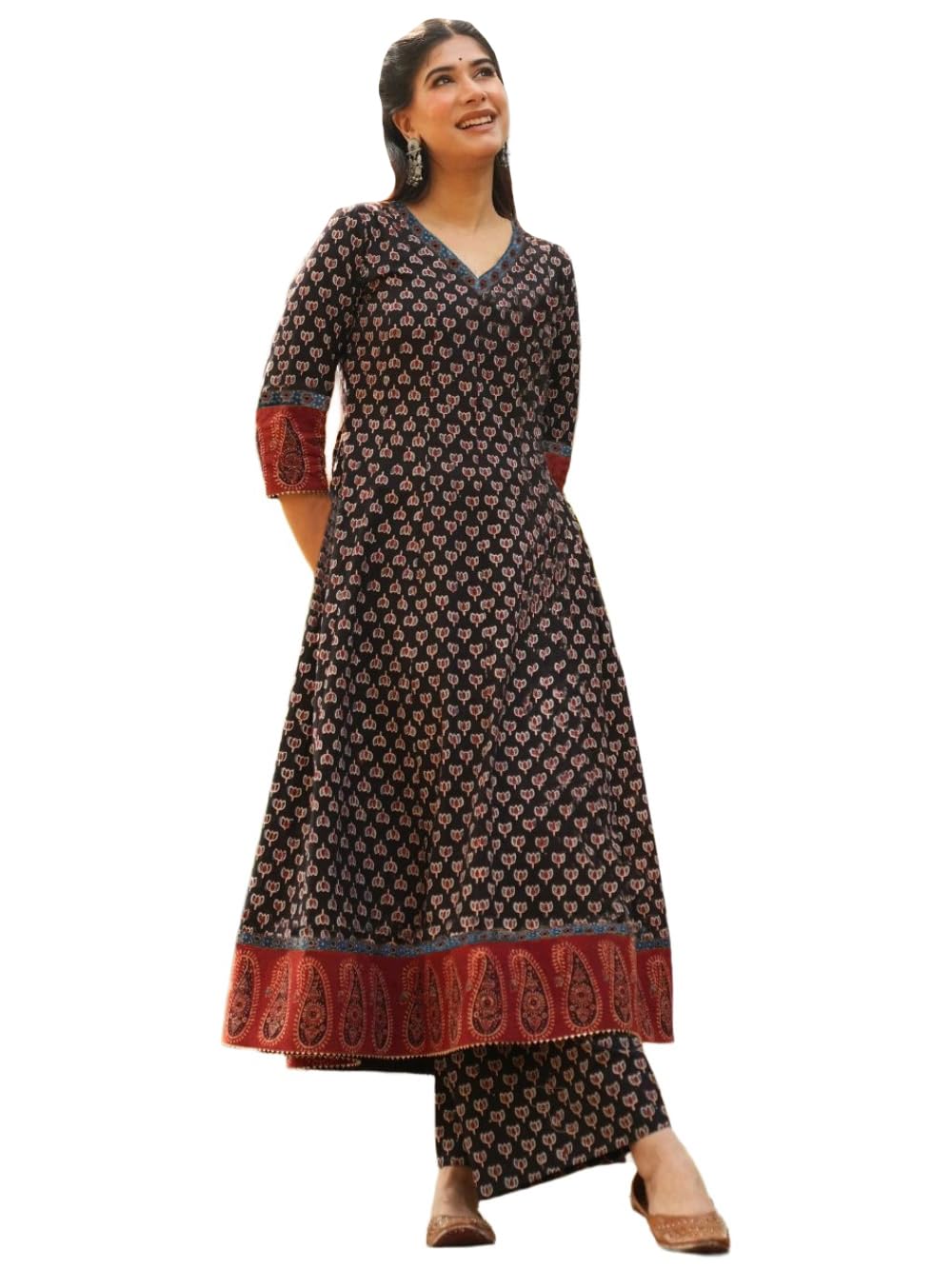 anni designer Co Ord Set for Women Cotton Blend Solid | Kurta Palazzo Set for Woman | Coord Set Women Stylish Outfit | Round Neck Full Sleeve A-Line Fit Ethnic Dress Trendy Womens Clothing-picture-28