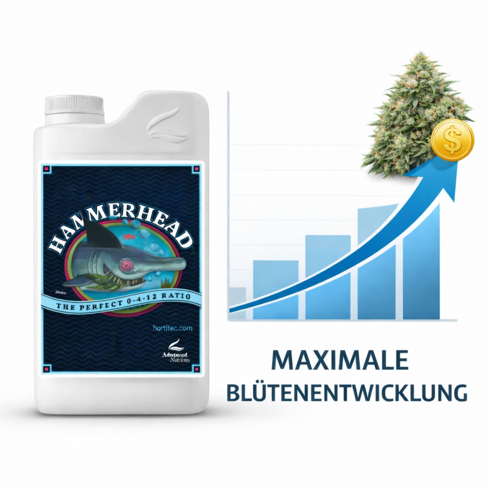 Weedness Advanced Nutrients Hammerhai 5 Liter - Pflanzendünger Grow Anbau Indoor Tomaten Rasen Orchideen