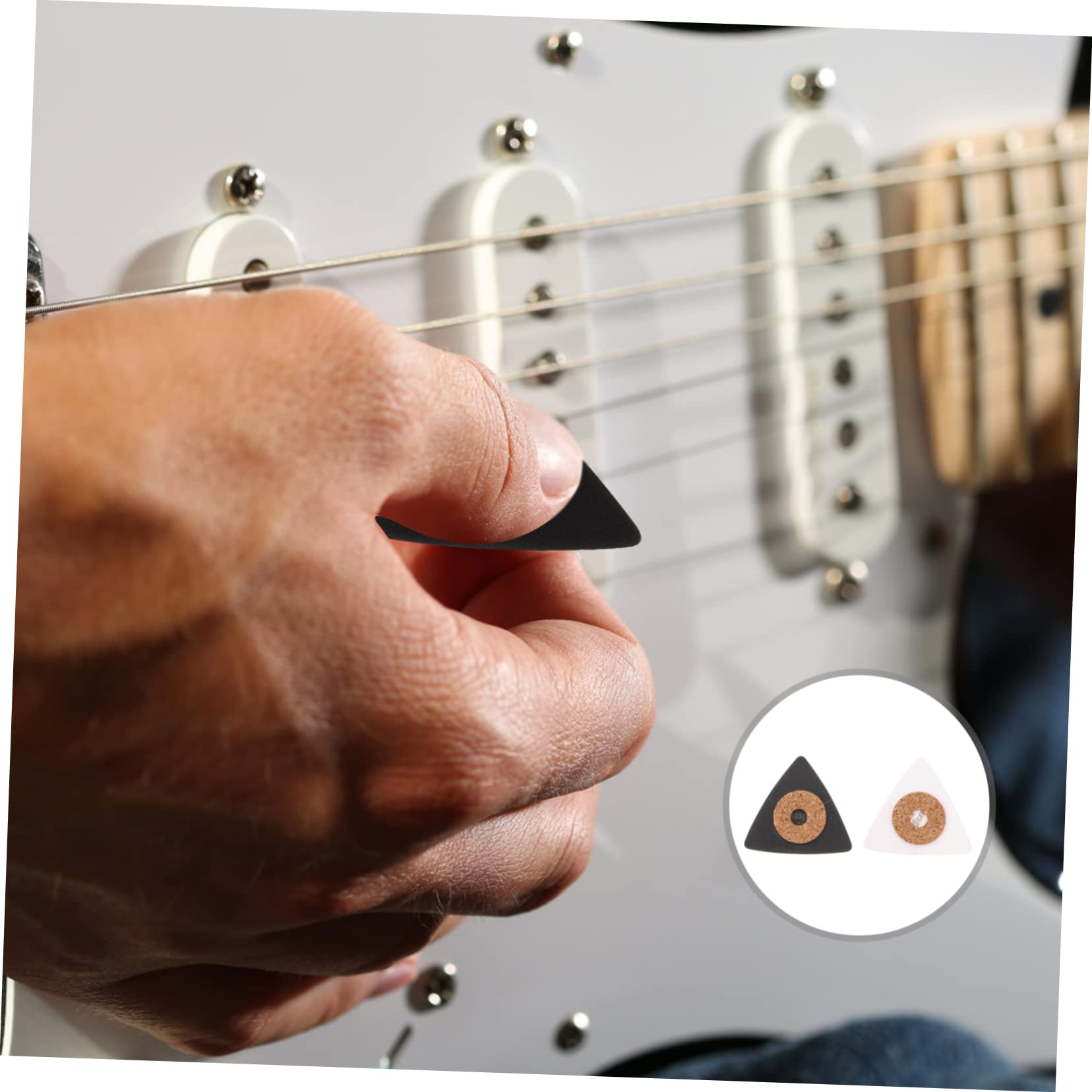 VICASKY 4juegos Púas De Guitarra Triangulares Herramientas De Práctica Musical Accesorio Ligero y Portátil Para Guitarristas