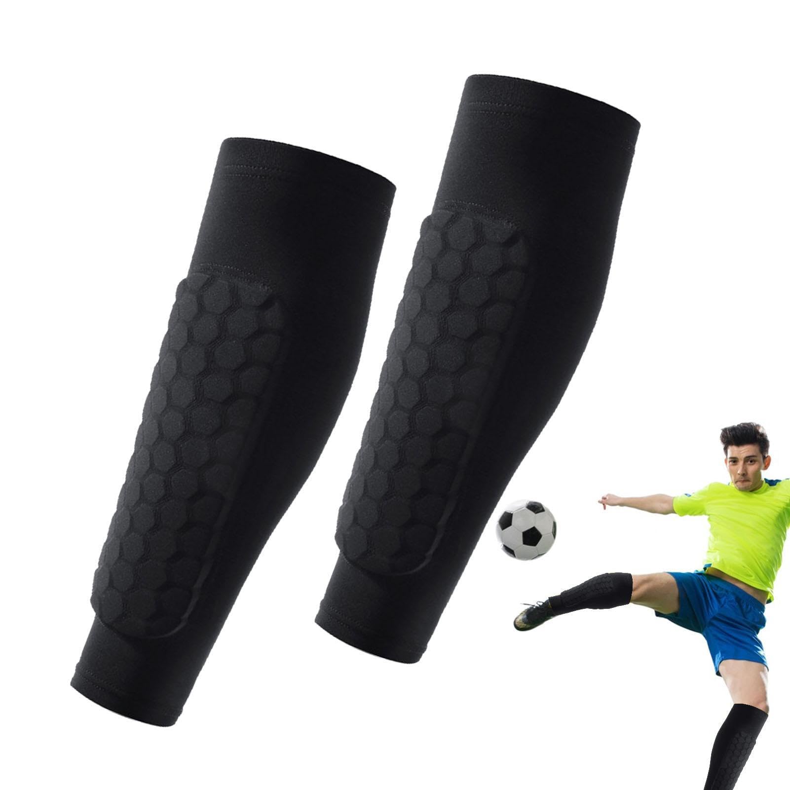 Protège-tibias de football - Chaussettes protège-tibias à manches de