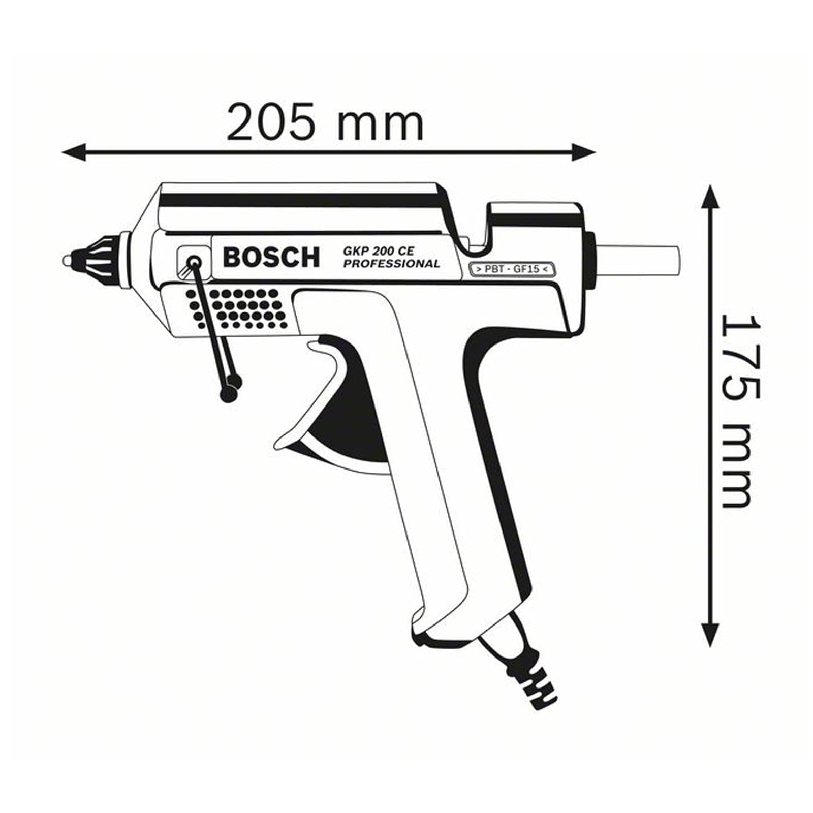 Bosch GKP 200 CE - Pistola de pegamento (400g)