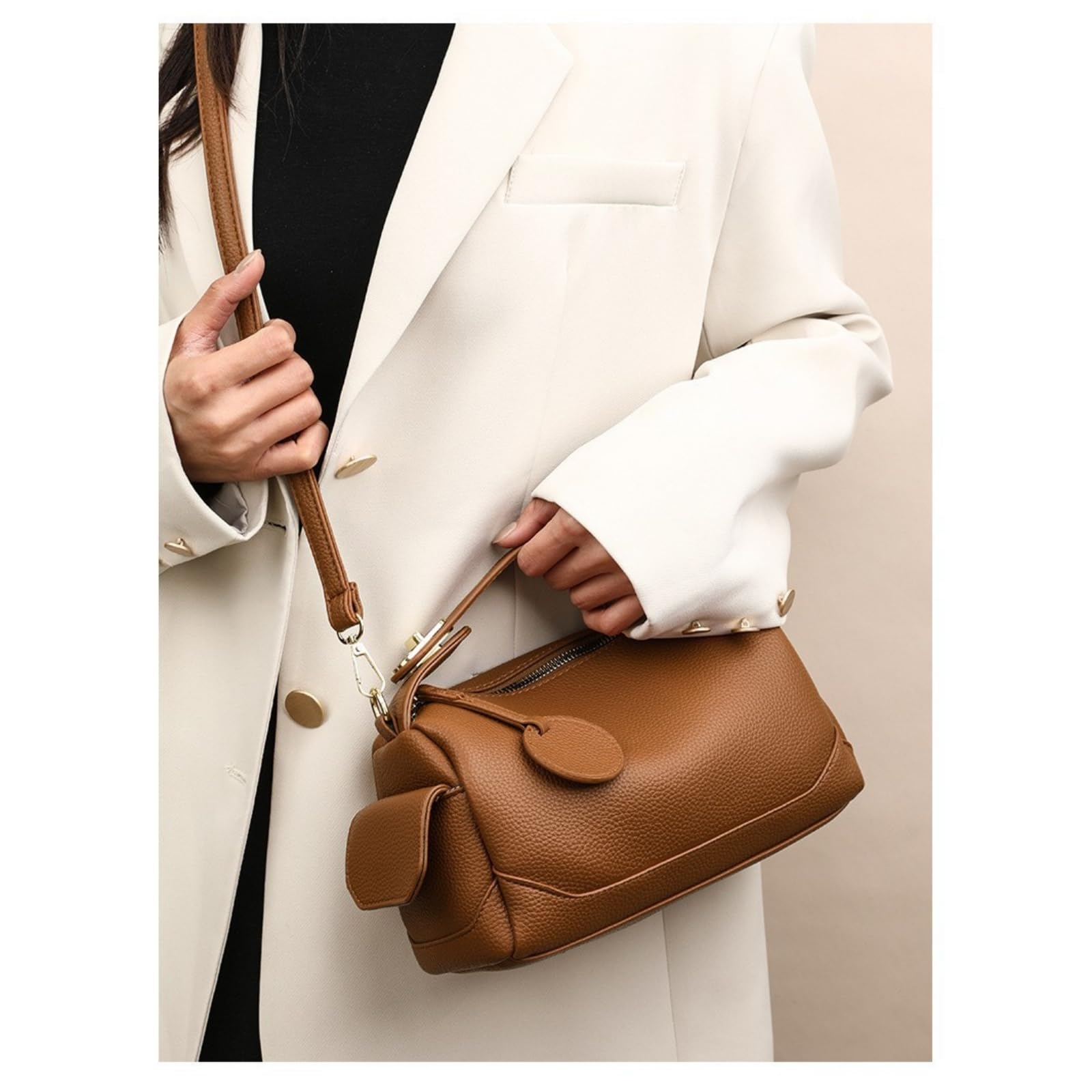 Umhängetasche Mit Großem Fassungsvermögen Für Pendler, Damen, Handtasche Umhängetasche-schwarz