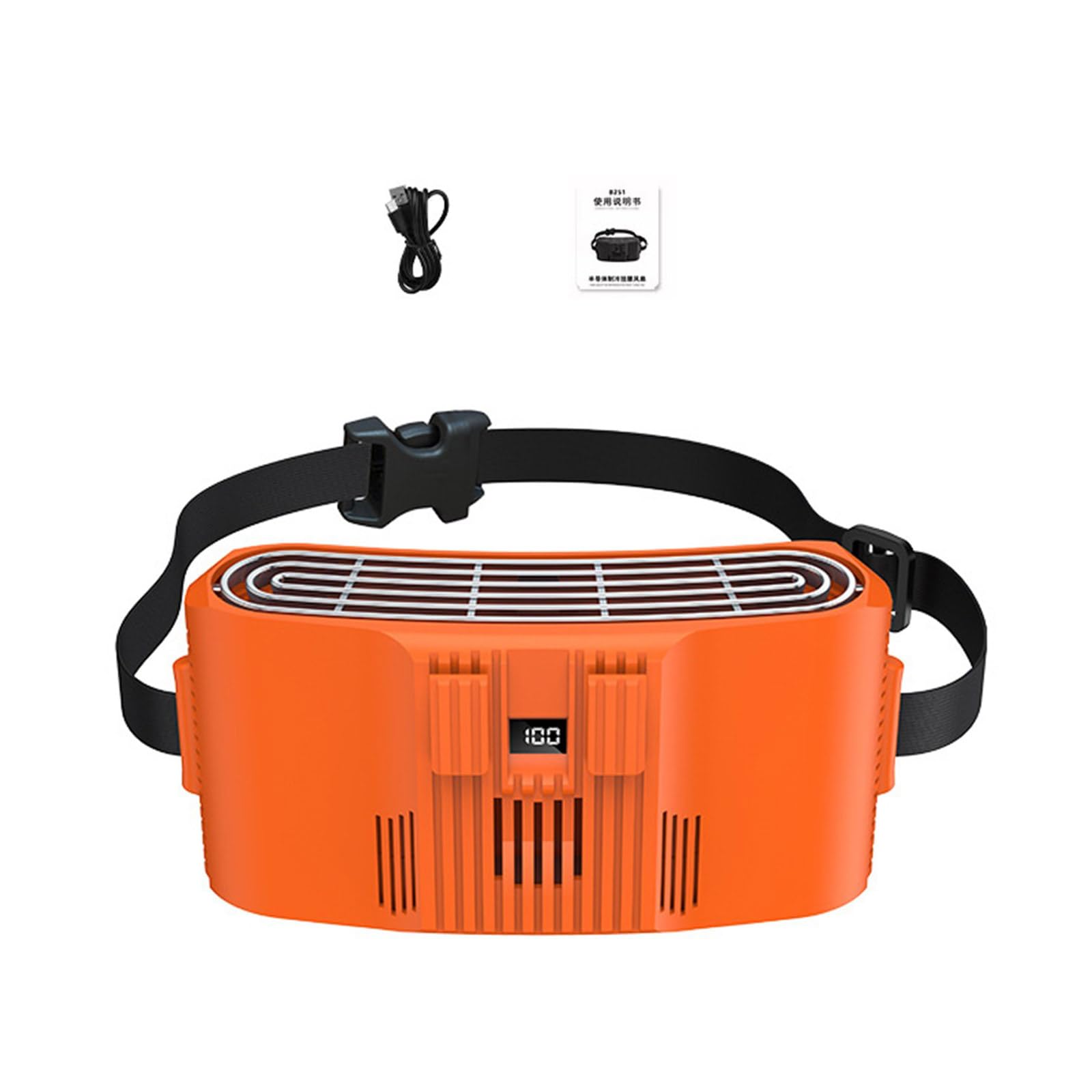 Buxuaaaa Portable Waist Clip Fan Small Hanging Fan Wearable Belt Waist Clip Rechargeable for Sports Outdoor Working Outdoor Cooling