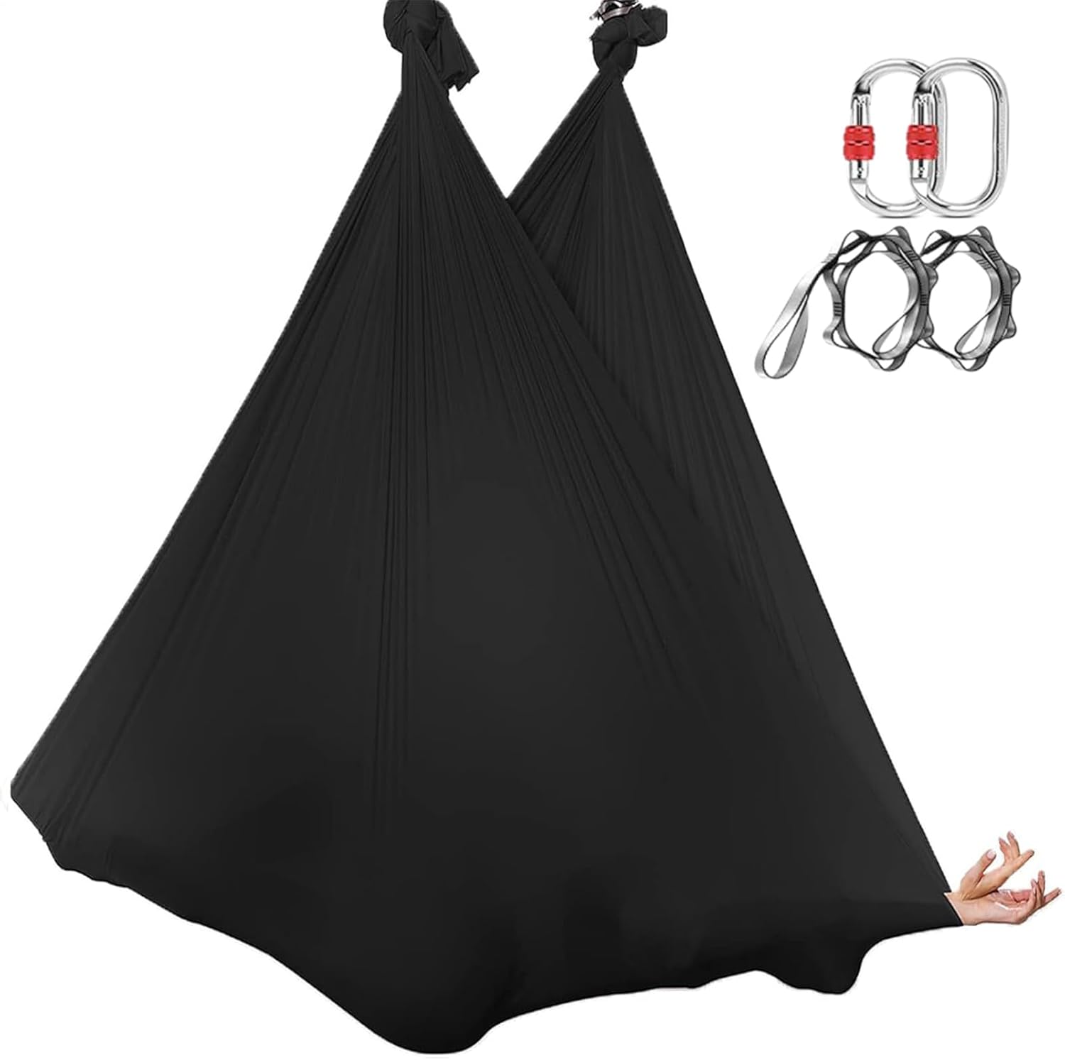 Yoga Swing - Stretch Professional Portable, Aerial Silks Fitness Equipment, Durable Support Hammock, Core Strength Enhancer, High-Performance Training Gear, Gym Accessory for Adults