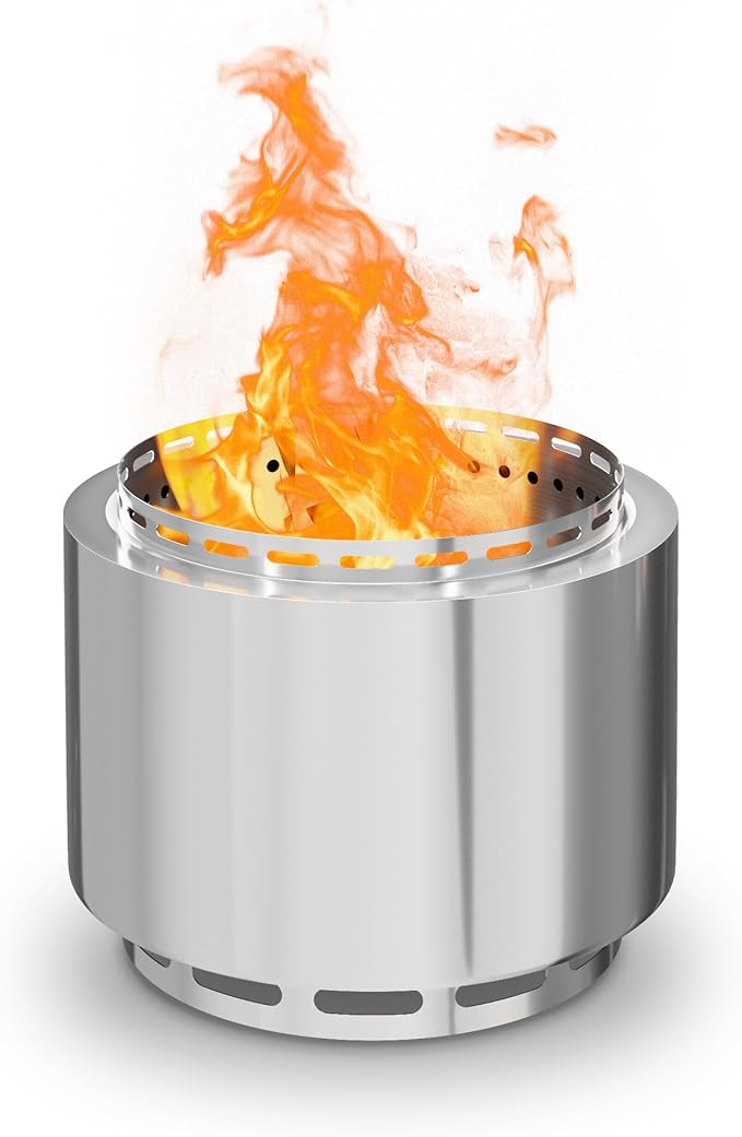 Hoguera de Acero Inoxidable Portátil Sin Humo de 19 Pulgadas miniatura 8