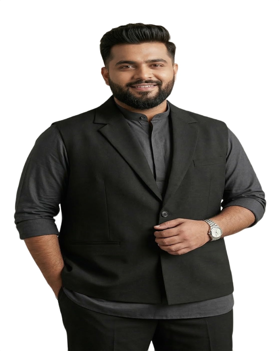 Mens Black Waistcoat,Waitcoat For Men 2-picture-49