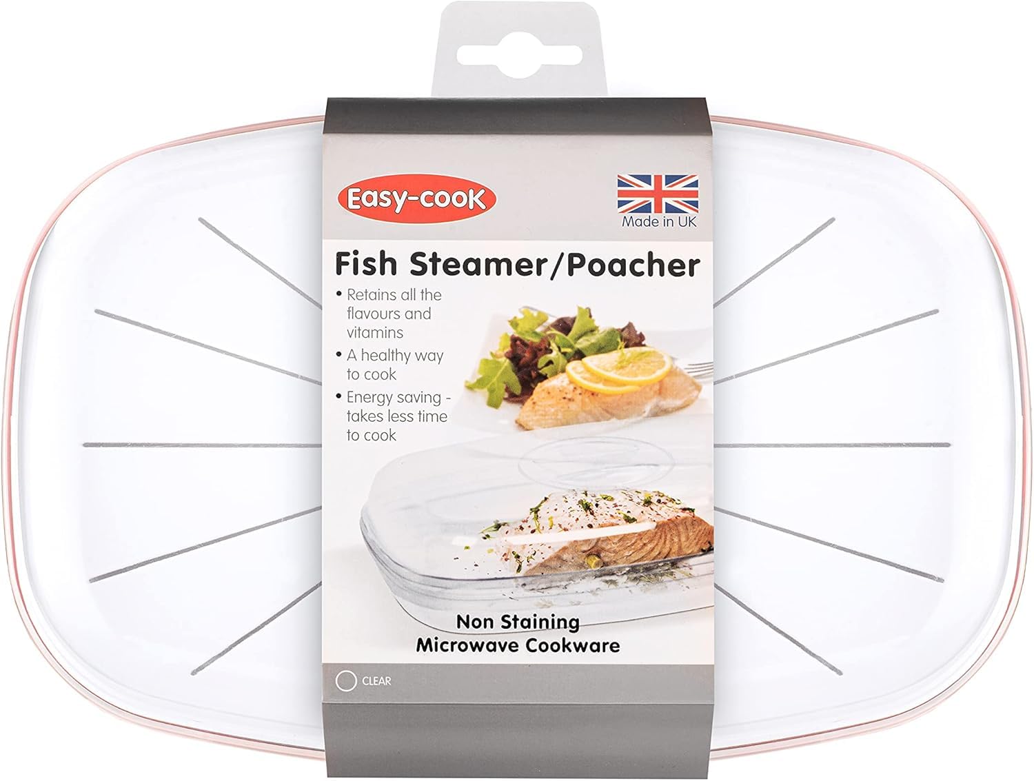Pendeford Microwave Fish Steamer & Poacher Plastic Vegetable Steamer Dish 27cm