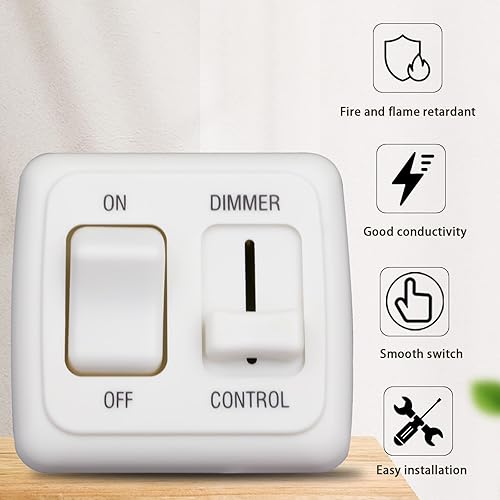 Miniatura 7 de Interruptor de palanca RV de 12 V CC con control de atenuador lateral alto para iluminación LED, halógena, incandescente, RV, automóvil, camión,