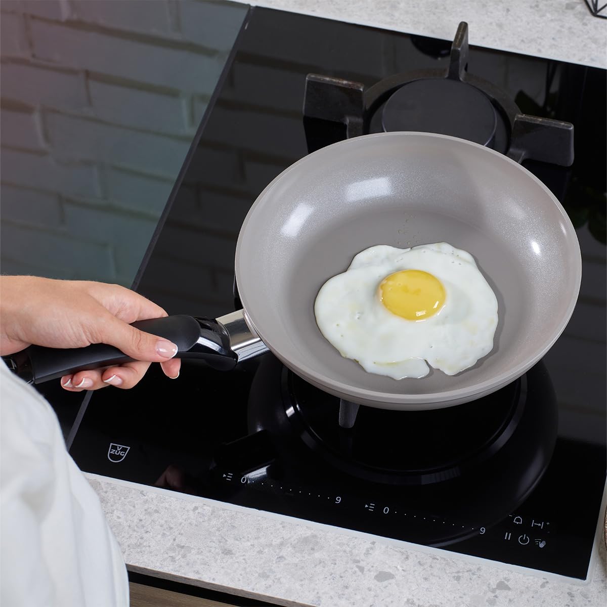 Fissler Ceratal Classic/Sartén de aluminio Made in Germany, con recubrimiento cerámico (Ø 20 cm) sartén antiadherente de cerámica – apta para inducción