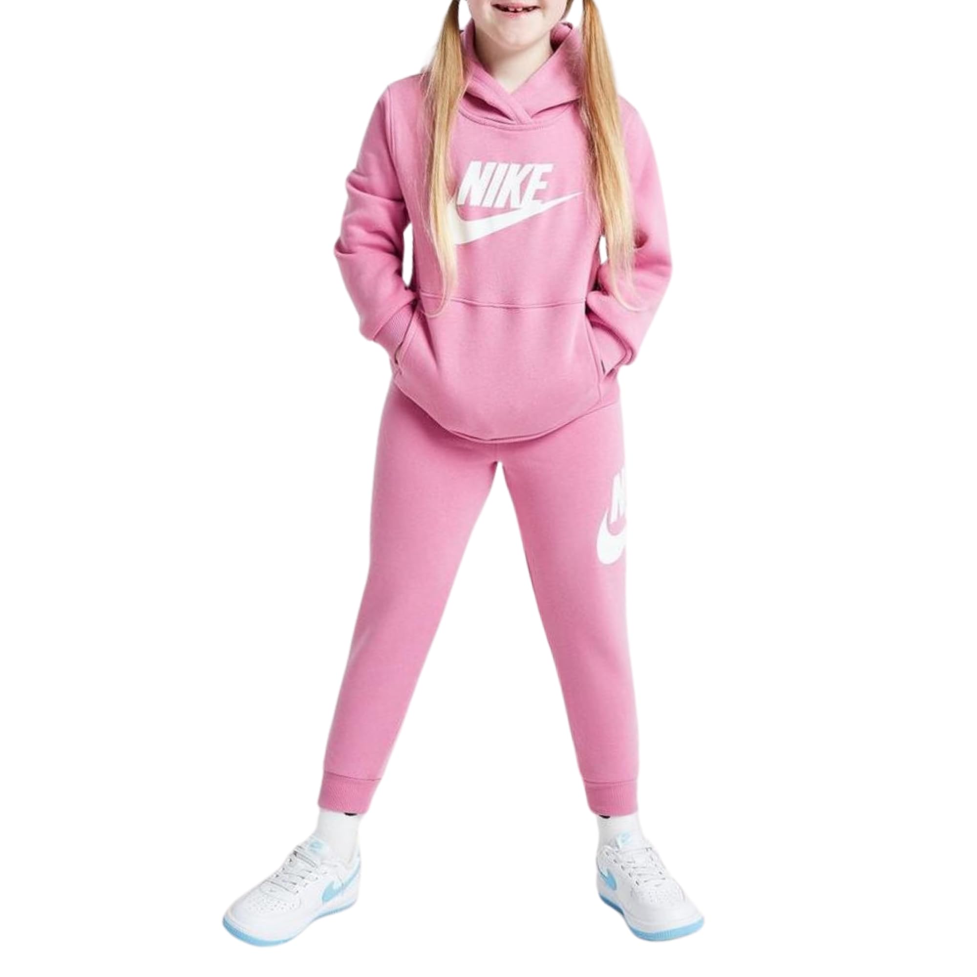Nike Tuta da Bambina Club Fleece Rosa Taglia 6-7 A Codice 36L135-ACG