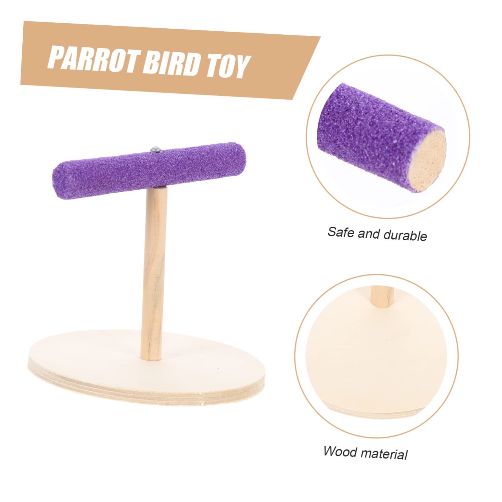 BESPORTBLE 5pezzi Posatoio Per Uccelli Legno Giocattolo Decorativo Per Pappagalli Piattaforma Per Uccelli Supporto Stabile Per Parrocchetti