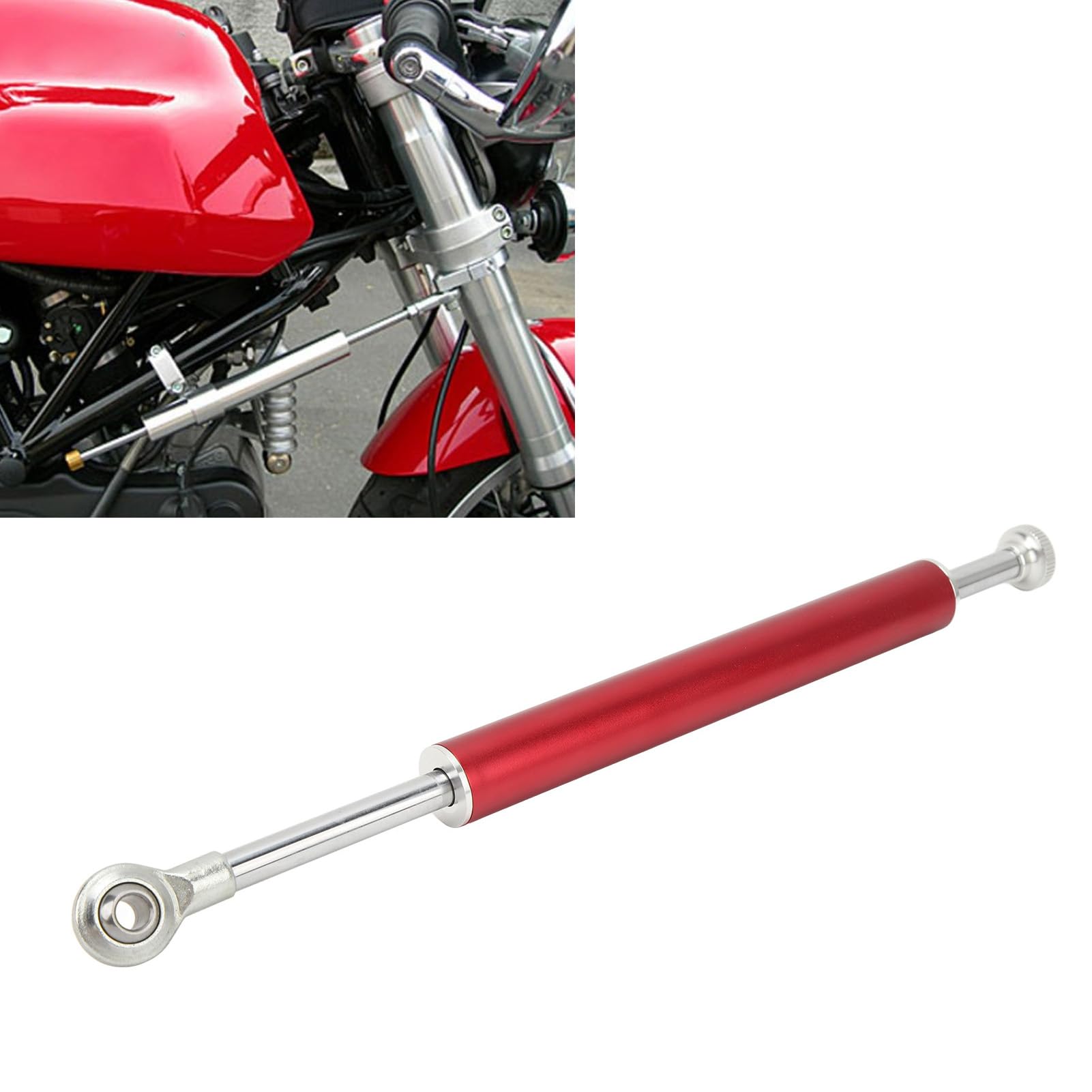 Amortisseur De Direction En Aluminium Stabilisateur De Guidon Pour Moteur Réduction Des Vibrations Conçu Pour La Plupart Des Motocyclettes Utilisation Routière Et Tout Terrain Perf