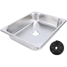 RV Sink Stainless Steel Kitchen Sink Square Kitchen Bathroom Wash Sink Drop in Undermount Hand Wash Basin Sink Single Bowl Outdoor Sinks for RV Boat Caravan 40mm Round Waste Outlet