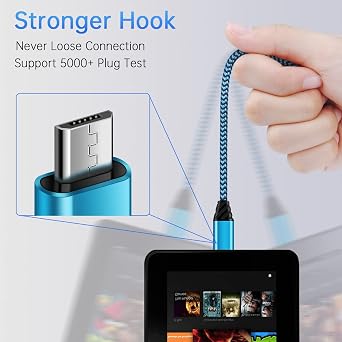 Android Phone Charger Cord Long Micro USB Charging Cable Data Transfer Fast Charging for Samsung Galaxy J8 J7 J6 J5 J4 J3 S7 S6,Moto E E5 E4 Plus/Play, G5 G5S G4 Plus/Play, G6 Play, Tablet, LG