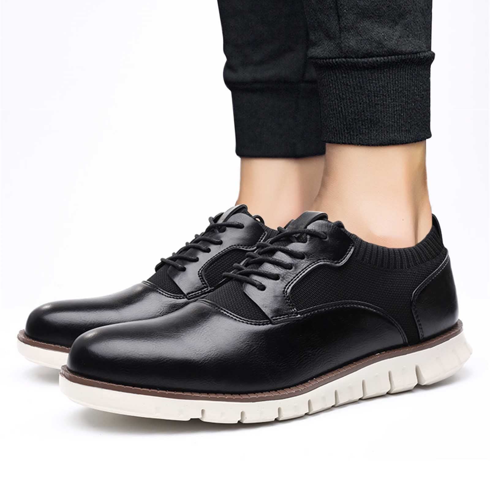 Scarpe da Uomo Scarpe Classiche da Uomo Stringate in Pelle Vintage Scarpe Casual da Lavoro Scarpe in Pelle con Punta Tonda Nuove Scarpe in Pelle da Uomo