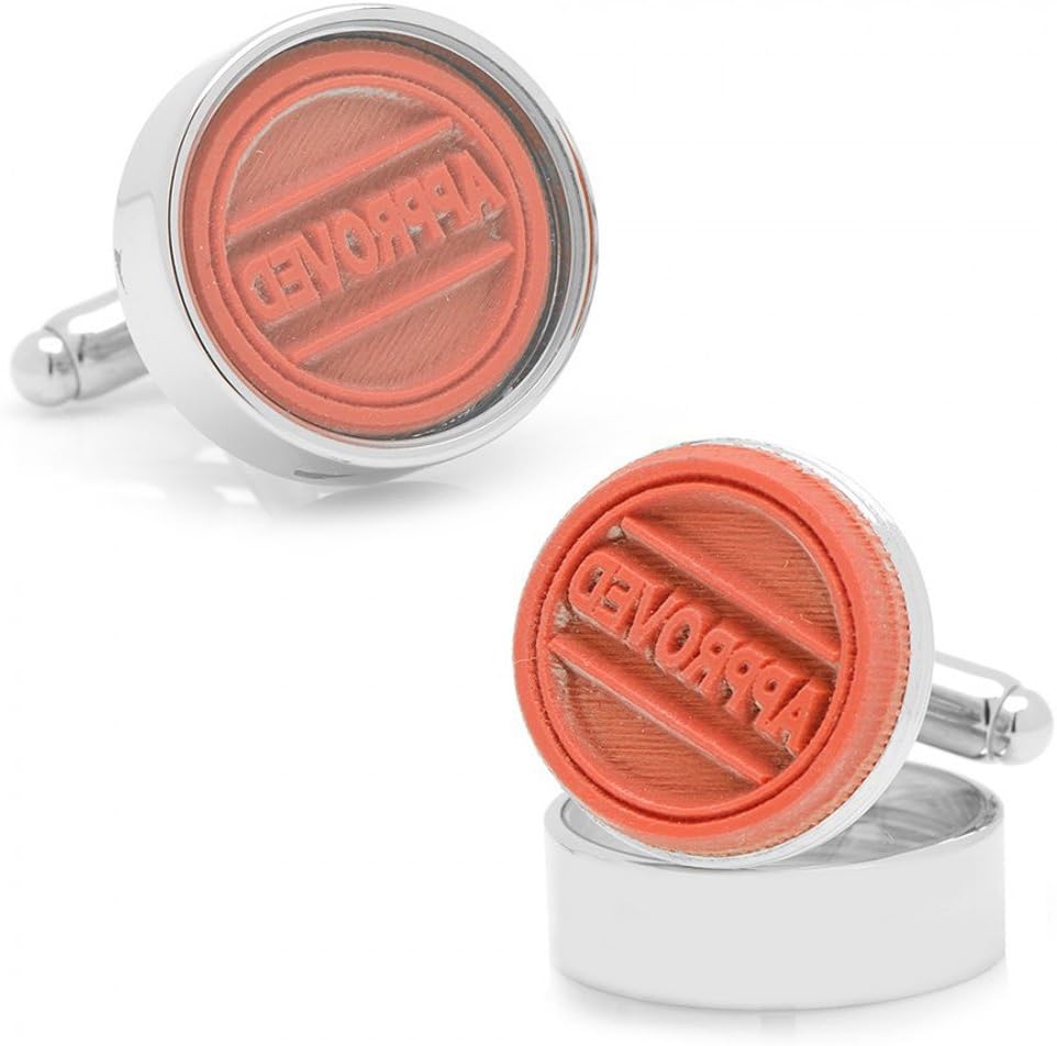 APPROVED Stamp Cufflinks Novelty 1 x 1in