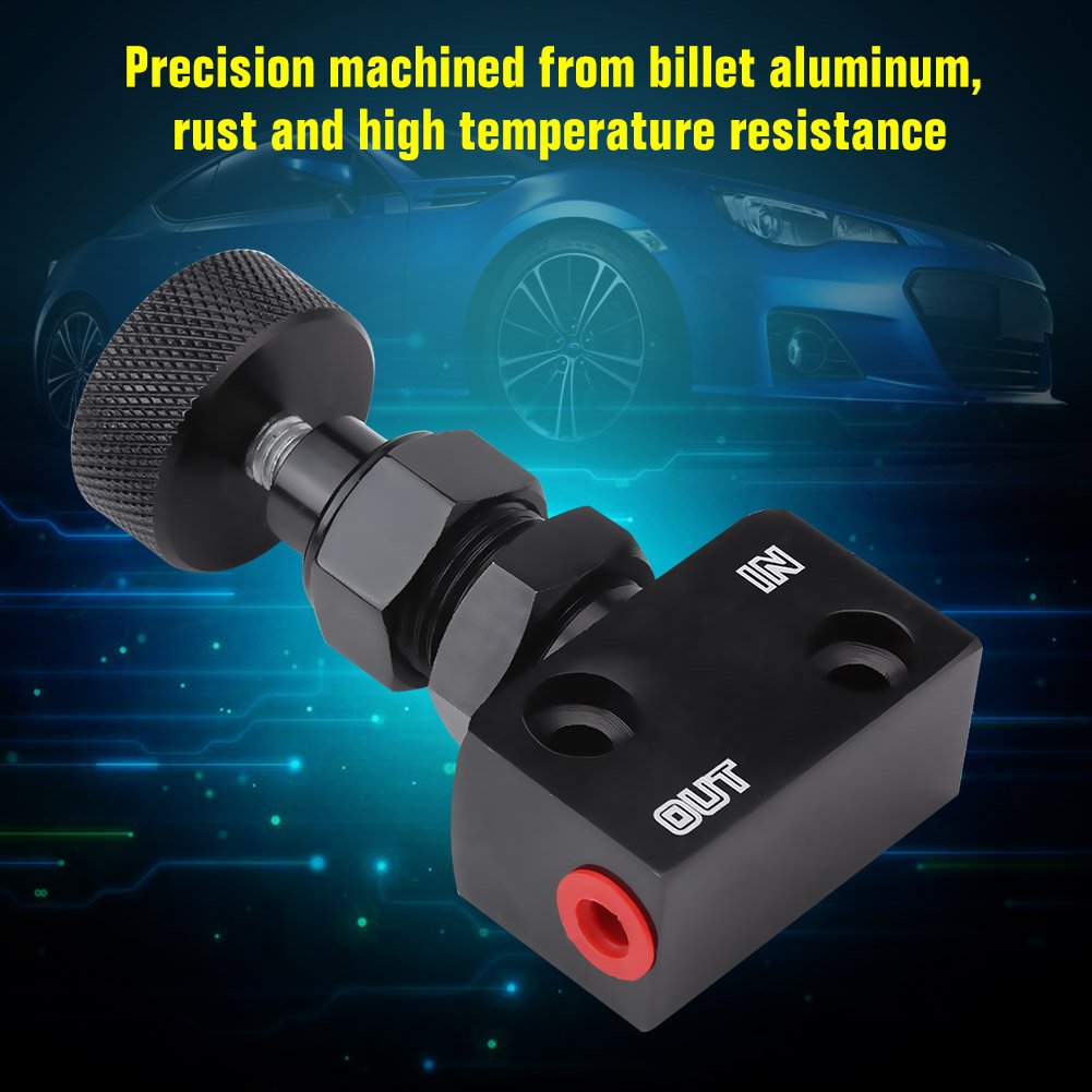 Valve de Proportionnement de Frein en Aluminium Ajustable pour Voiture de Course Améliore l Equilibre Freinage Arrière pour Pilotes Professionnels et Équipes de Course