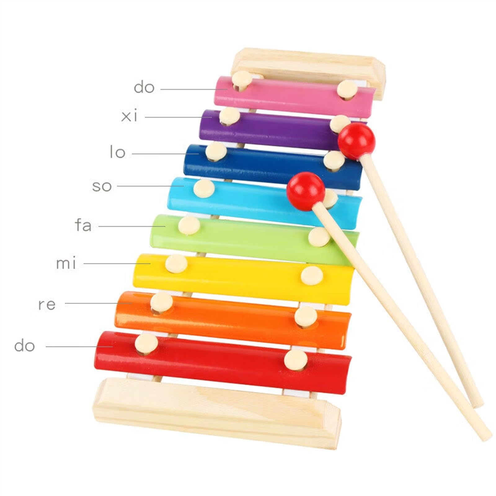 Xylophone frappé à la main, 8 notes, table d'harmonie couleur, Glockenspiel, Instrument de musique Glockenspiel Percussion Instrument