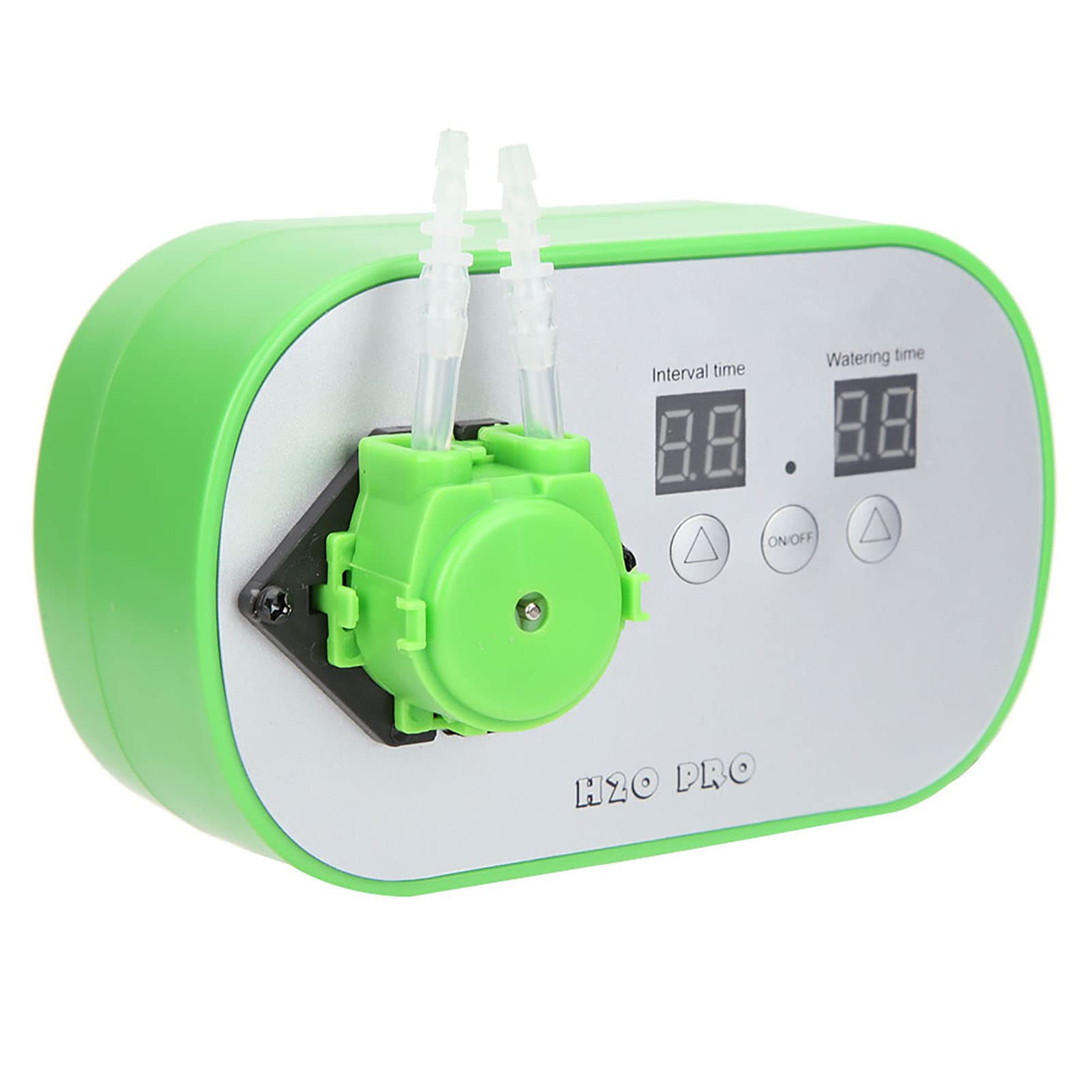 Hyuduo di Irrigazione Automatico Kit di Irrigazione a Goccia Intelligente Pompa dell'acqua Peristaltica 12V 100 Ml Impostazioni Timer Minimo da 1 a 15 Giorni per Piante da Interno Serra Balcone