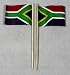 Produktbild Buddel-Bini Party-Picker Flagge Südafrika Papierfähnchen in Profiqualität 50 Stück 8 cm Offsetdruck Riesenauswahl aus eigener Herstellung