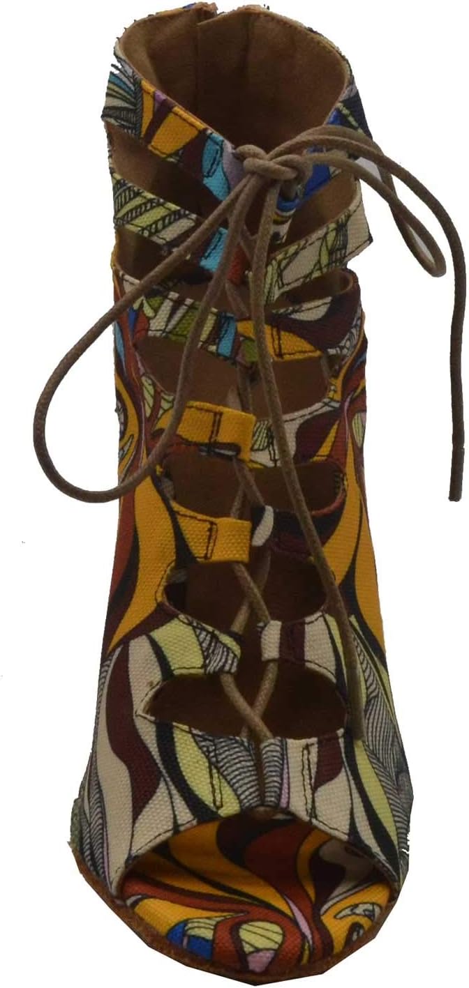 Womens Professional Zip Latin Dance Ankle Boots Ballroom Tango Shoes Custom Heels Jazz Heels Dancer Exotic - 8.5