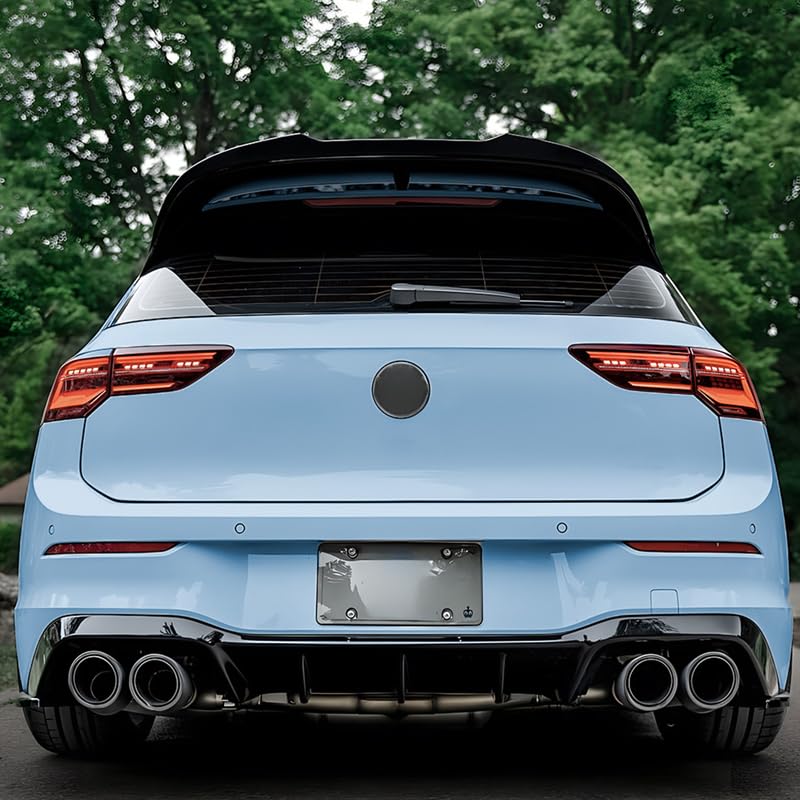 AutoStyle - Spoiler da tetto (tappo spoiler) compatibile con Volkswagen Golf VIII HB 3/5 porte Clubsport/GTi R 2020 (ABS nero lucido)