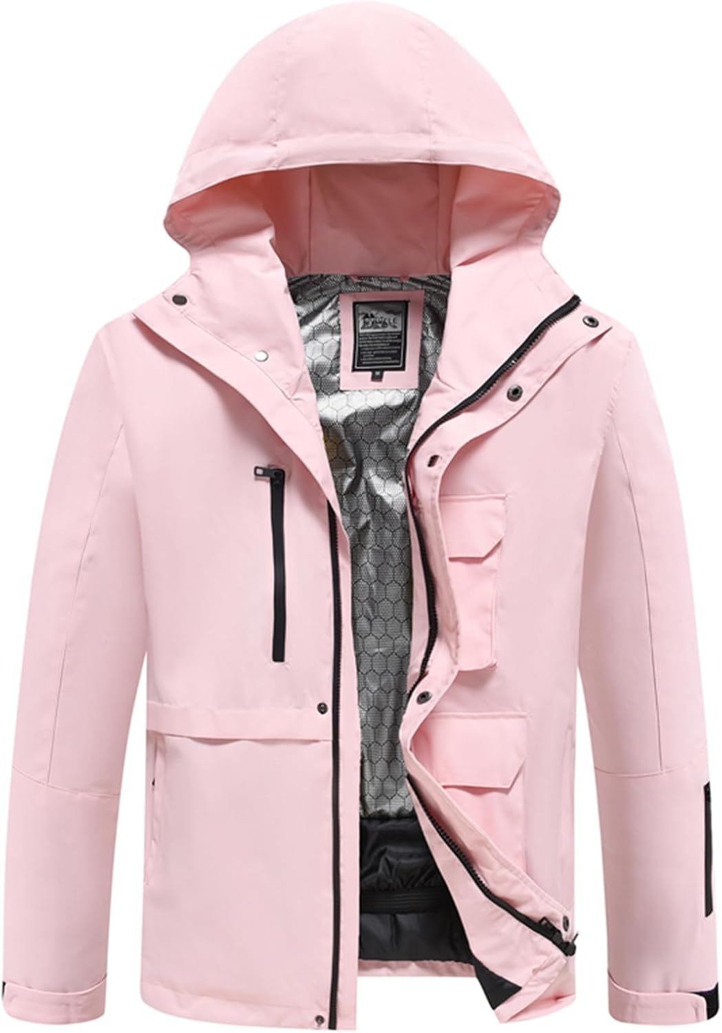 HOTIAN Womens/Mens Ski Jacket Waterproof Windbreakers Isulated Snowboarding Snow Coat for Winter Warm