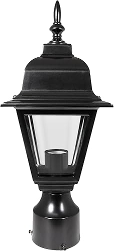 Vista 113 de Design House 502211 Base de pilar de linterna exteriores, color negra