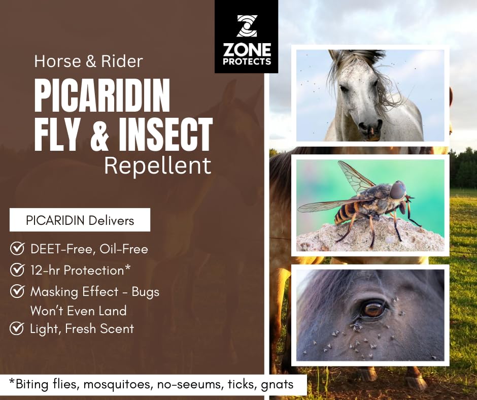 Zone Protects Horse & Rider Fly and Insect Spray with Picaridin – 32oz Trigger Spray, DEET-Free Insect Repellent for Horses and Riders, Repels Flies, Gnats, Mosquitoes, Ticks and No-seeums. - image 5