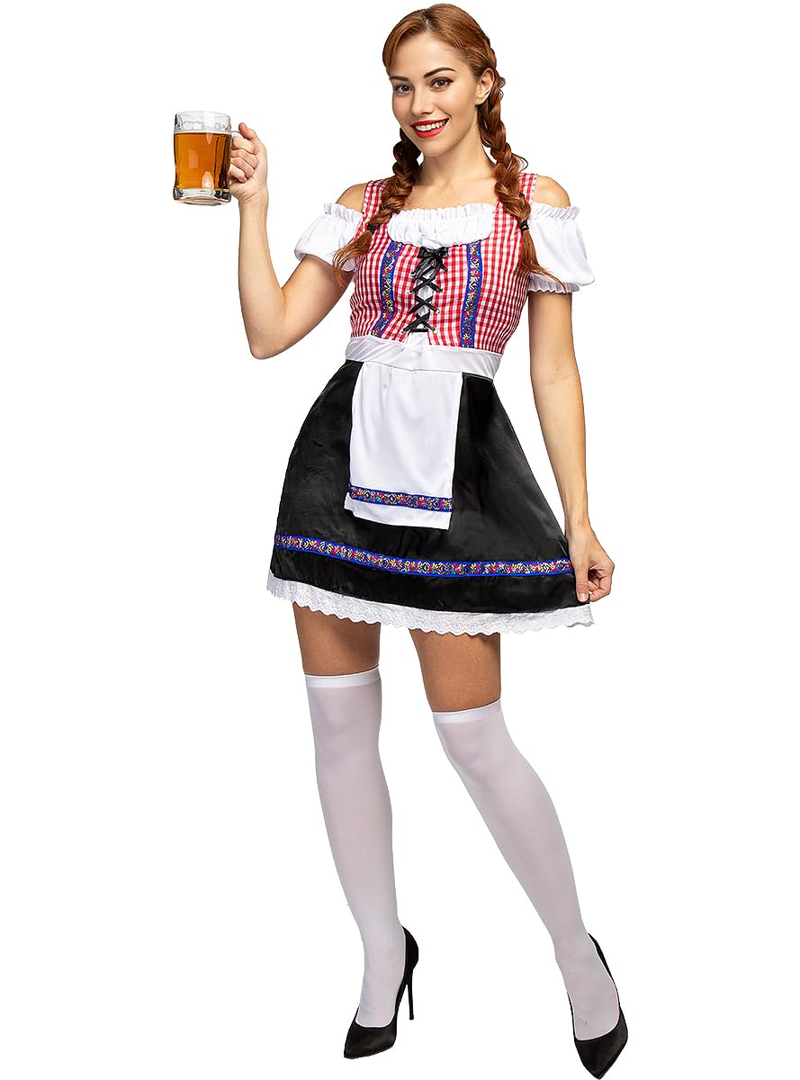 Funidelia | Oktoberfest Costume for Women Tyrolean, Bavarian, Germany - Adult Costume and Fun Accessories for Parties, Carnival and Halloween - Size L - Green